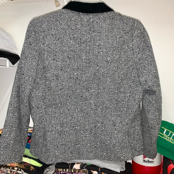 Vintage Pendleton Wool Blazer Gray Black Petite 10 - Picture 4 of 6